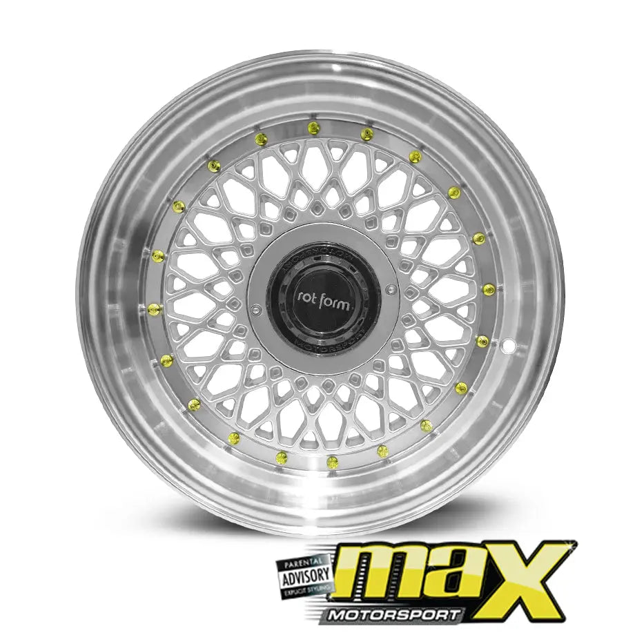 15 Inch Mag Wheel - MX1005-SL Rotform Mesh Style Wheel (4x100 / 114.3 PCD) Max Motorsport