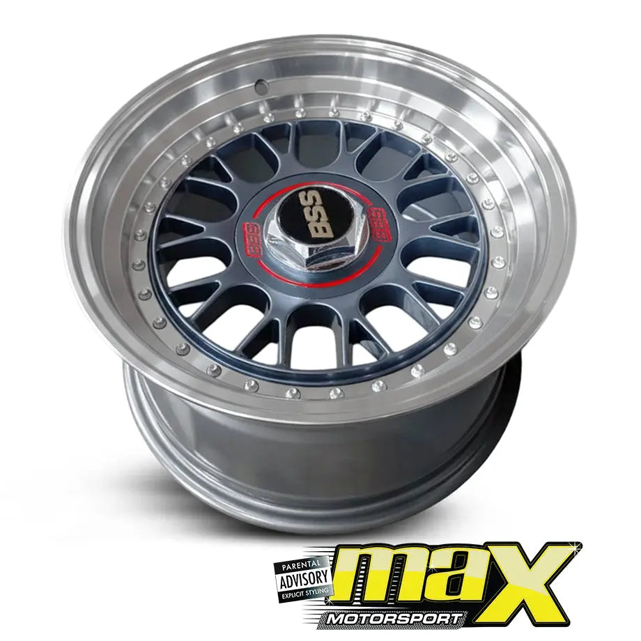 15 Inch Mag Wheel - MX1871-GM BSS Wheel (4x100 PCD) Max Motorsport