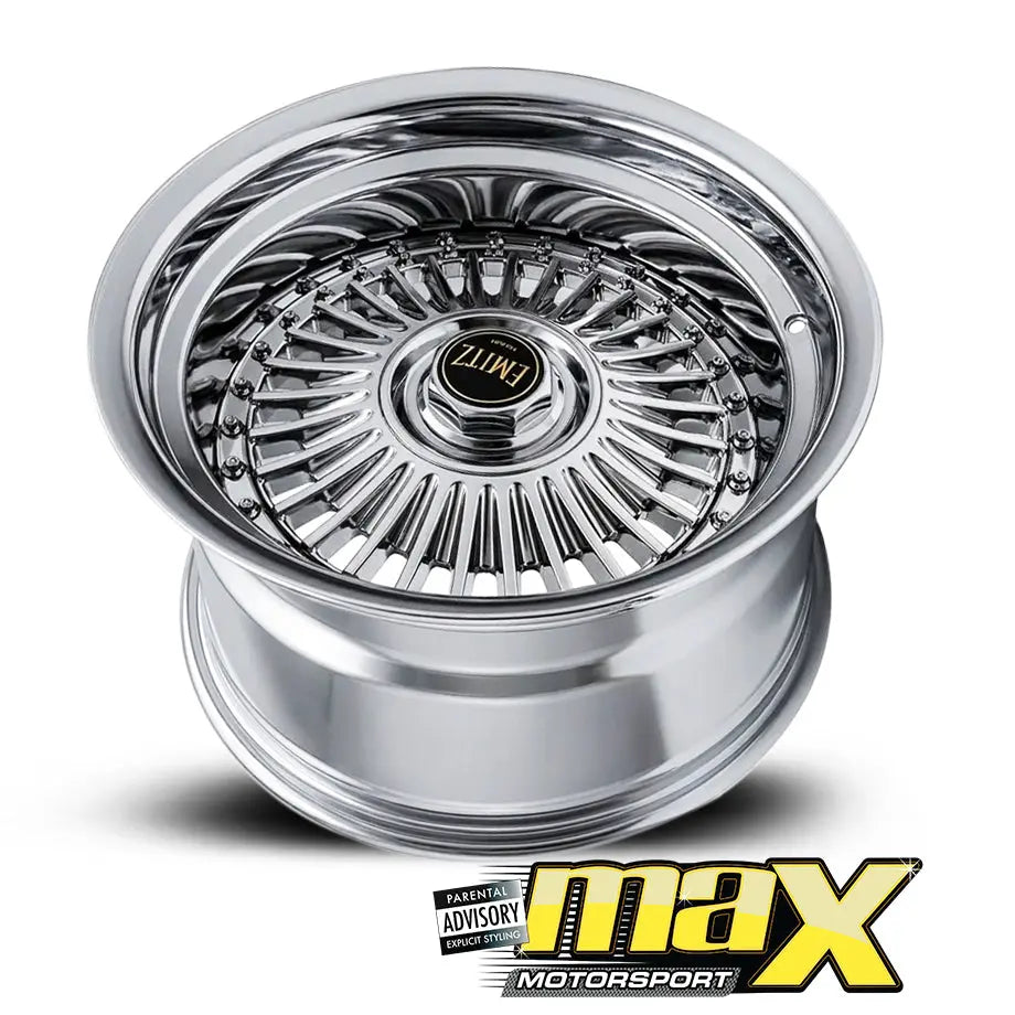 15 Inch Mag Wheel - MX5036CHR-NW Emit Wheels Narrow & Wides - (4x100/ 5x100 PCD) Max Motorsport