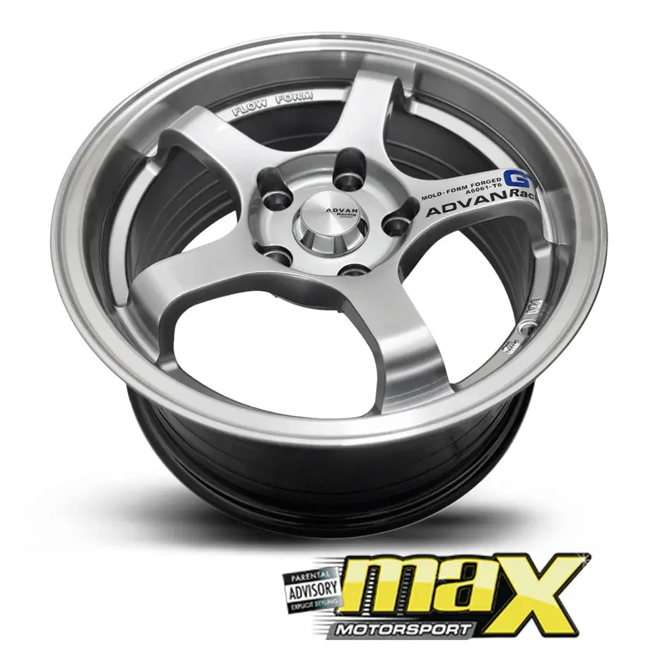 15 Inch Mag Wheel - MX512 Advan GT Racing Style Wheel - 5x114.3 PCD Max Motorsport