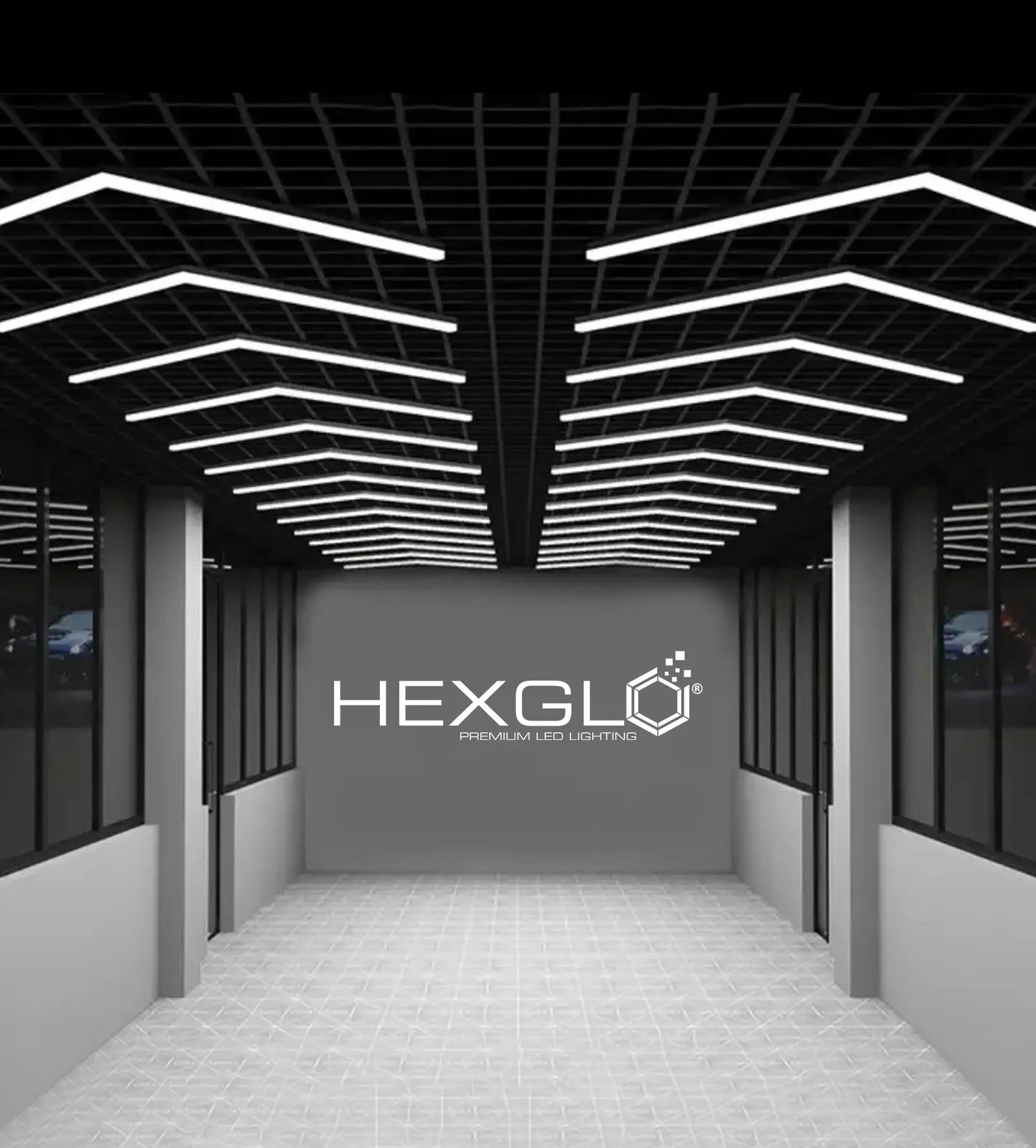 2 Piece Arrow Style LED Hex Light Kit Hexglo - Hexagon LED Lighting