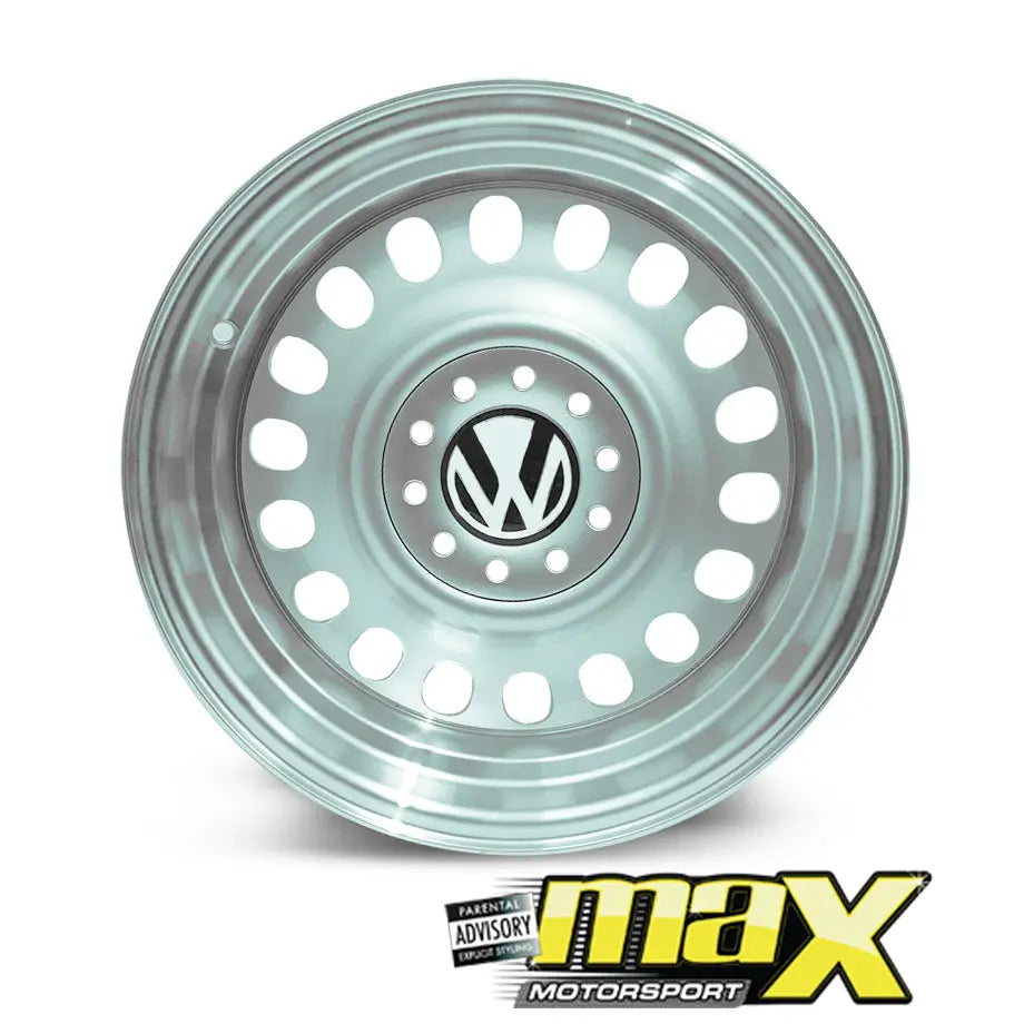 15 Inch Mag Wheel - MX5033-A Transporter Old Skool Style Wheels (4x100/5x100 PCD) Max Motorsport