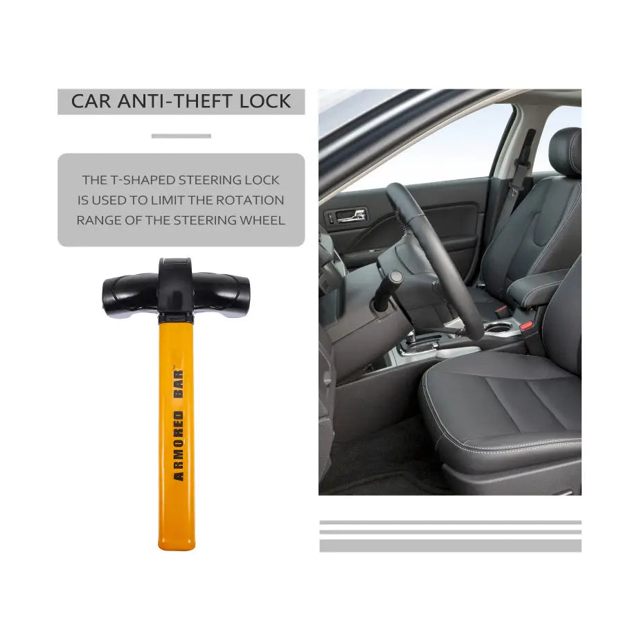 Armored Bar - Anti Theft Steering Wheel Lock Max Motorsport