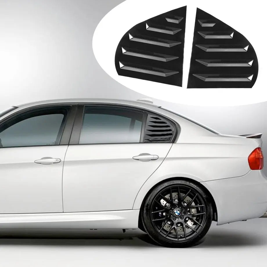 BM E90 3-Series Gloss Black Plastic Side Window Louver Max Motorsport