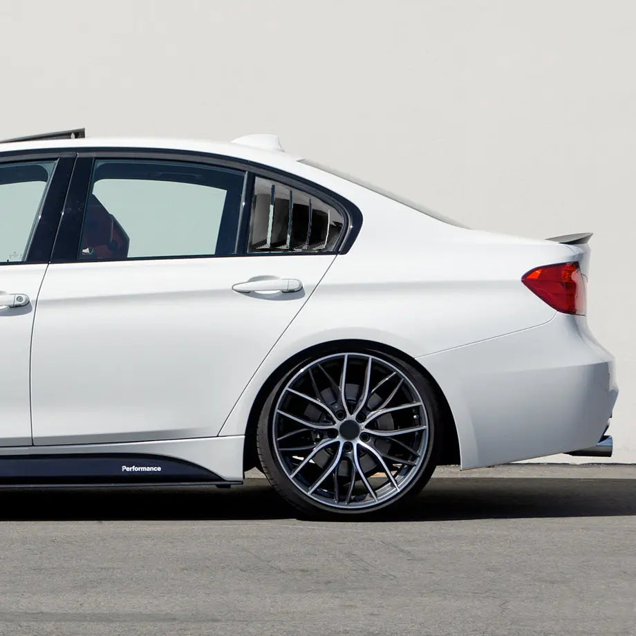 BM F30 3-Series Gloss Black Plastic Side Window Louver Max Motorsport