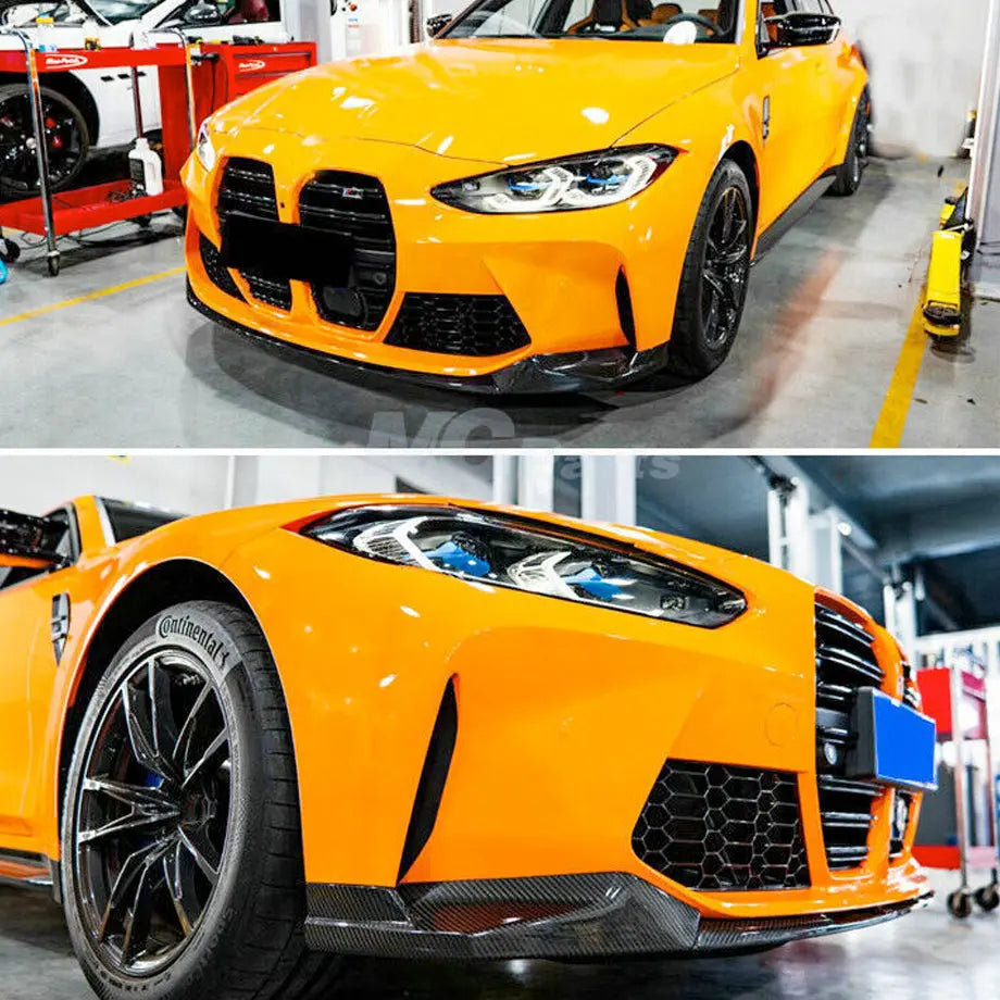 BM G80 / G82 (M3/M4) Carbon Fibre Performance Style 3-Piece Front Spoiler Max Motorsport