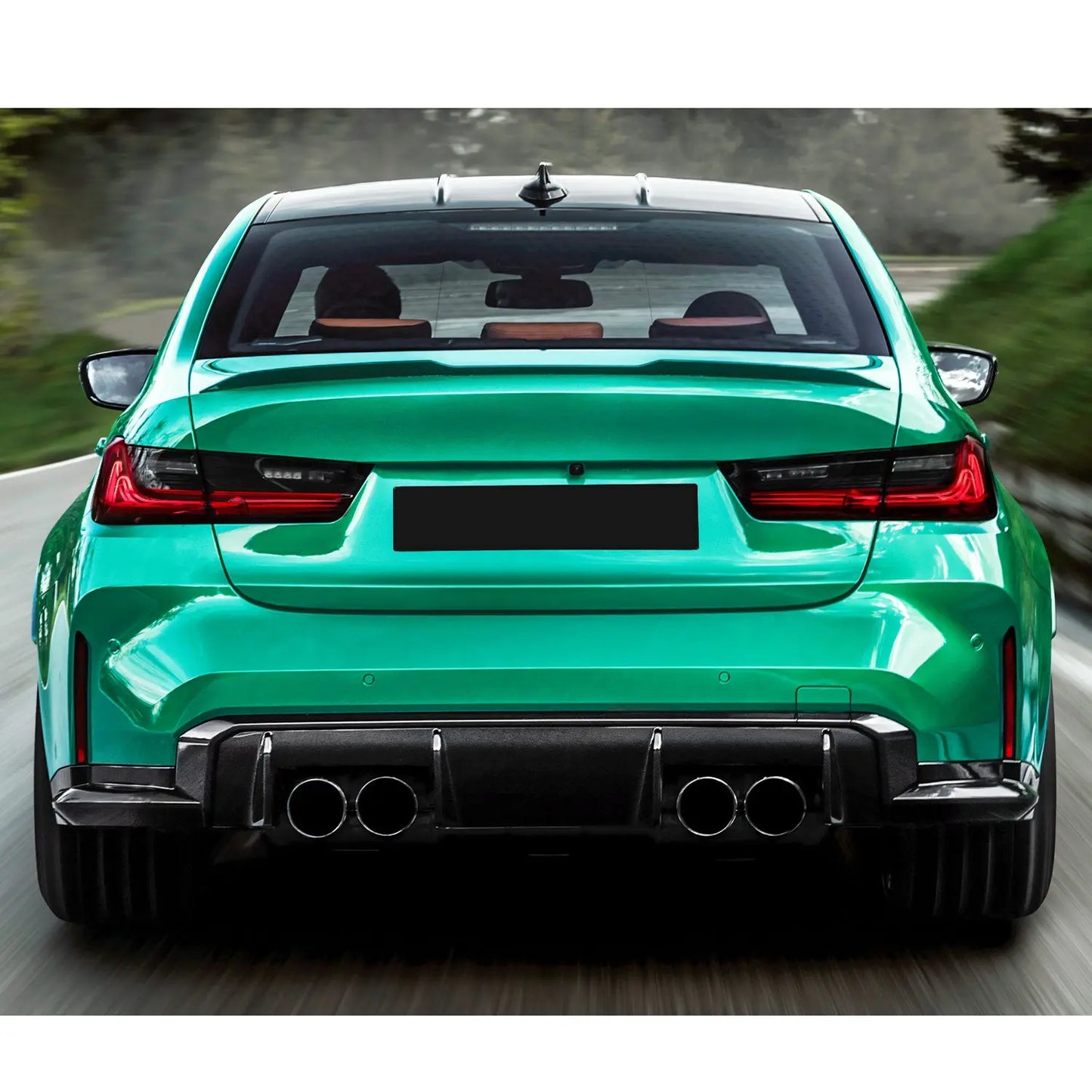 BM G80 M3 CSL Laser Style Smoked Red LED Taillights Max Motorsport