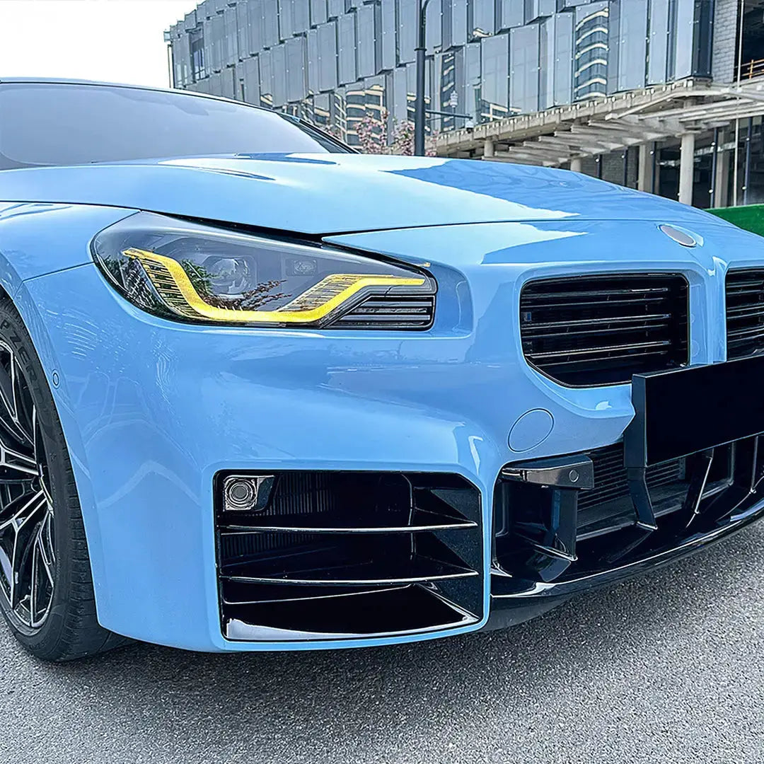 BM G87 M2 Performance Style Gloss Black Front Bumper Canards (4-Piece) Max Motorsport