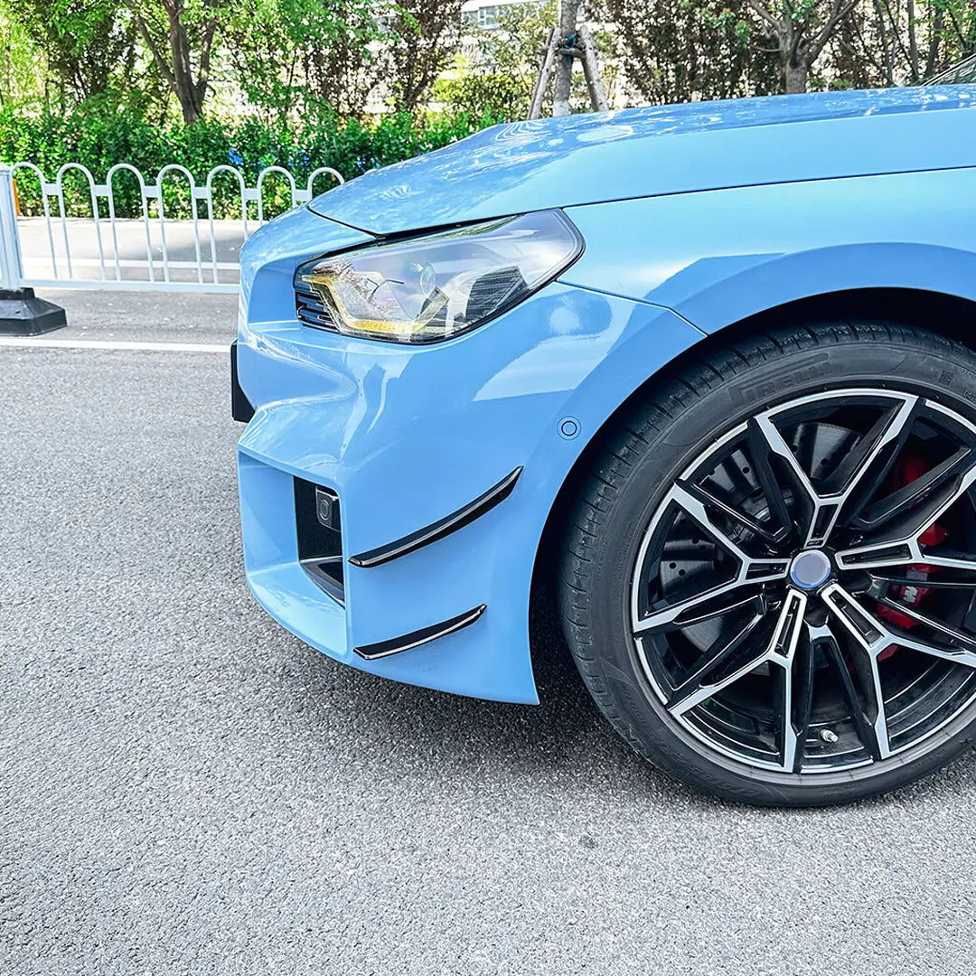 BM G87 M2 Performance Style Gloss Black Front Bumper Canards (4-Piece) Max Motorsport