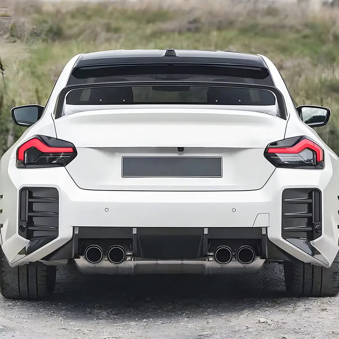 BM G87 M2 Performance Style Gloss Black Rear Bumper Inserts Max Motorsport