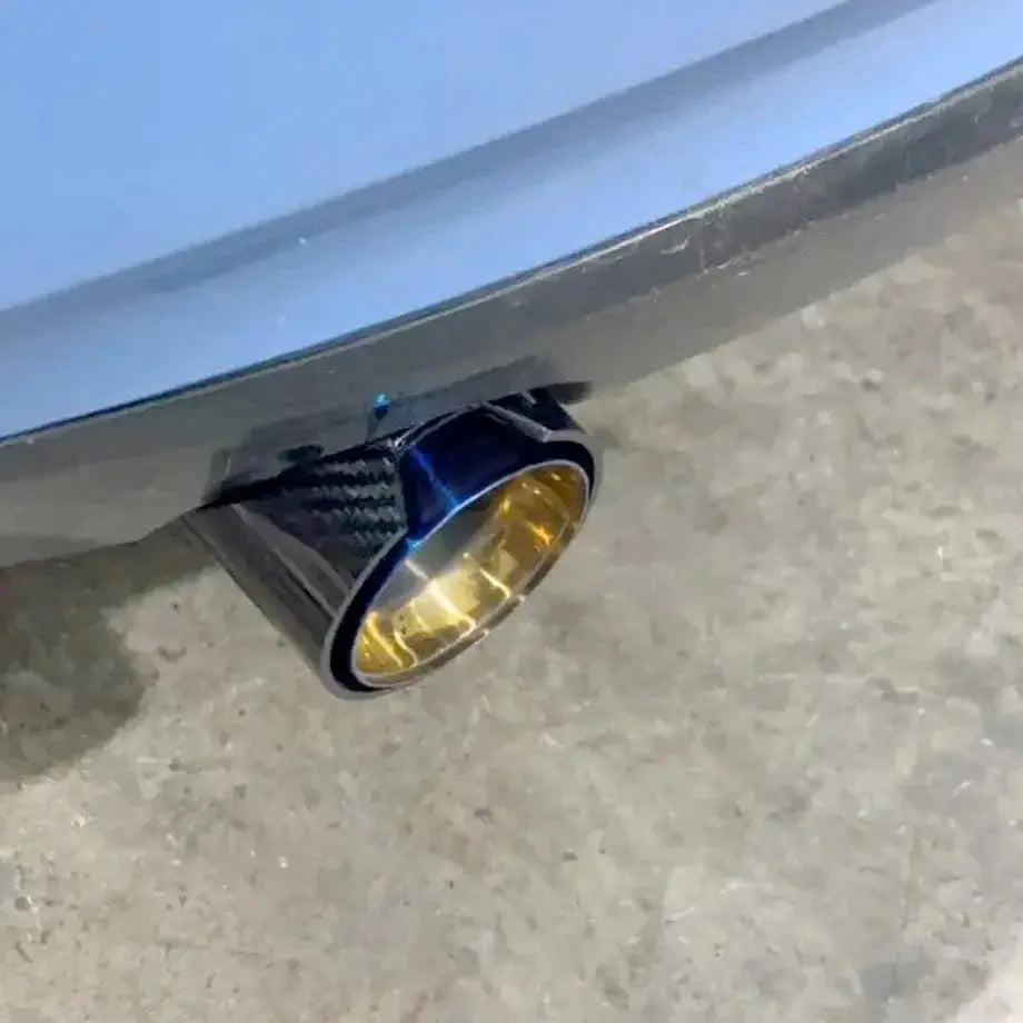 BM M-Series Performance Style Carbon Fibre Exhaust Tail Pipes (70mm) Max Motorsport