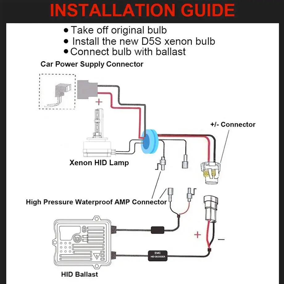 D5S Xenon Headlight Bulb (6000K) - Each Max Motorsport