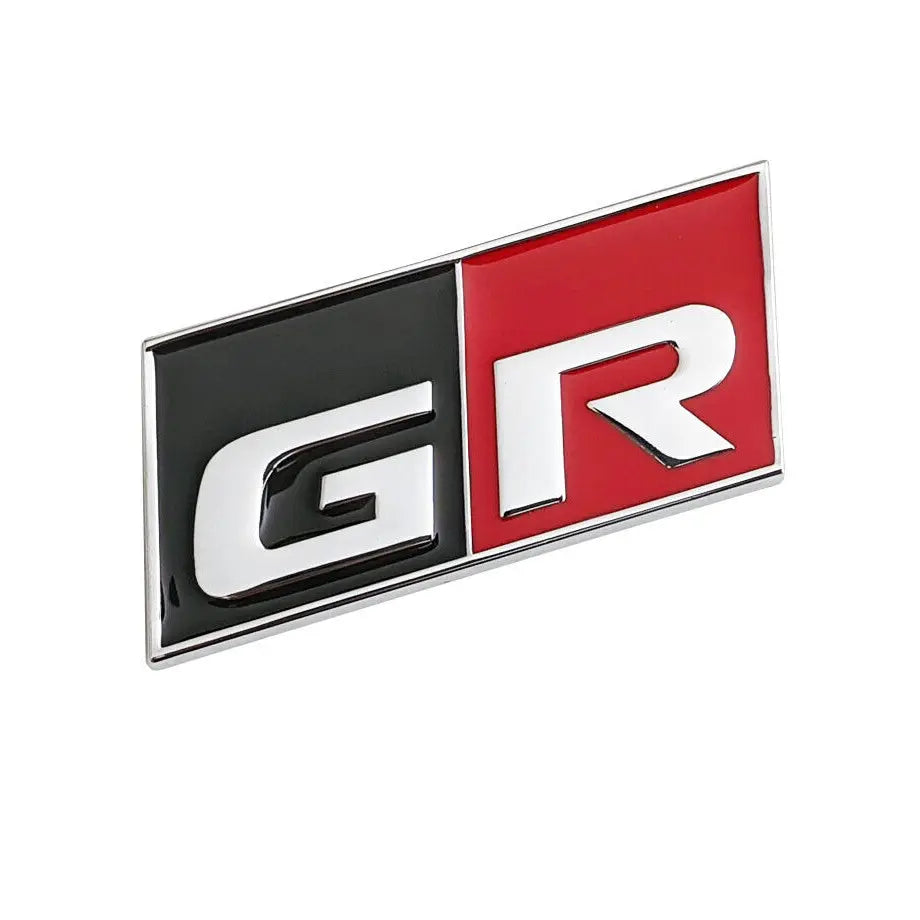 GR Gazoo Racing Square Badge - Silver & Red Max Motorsport