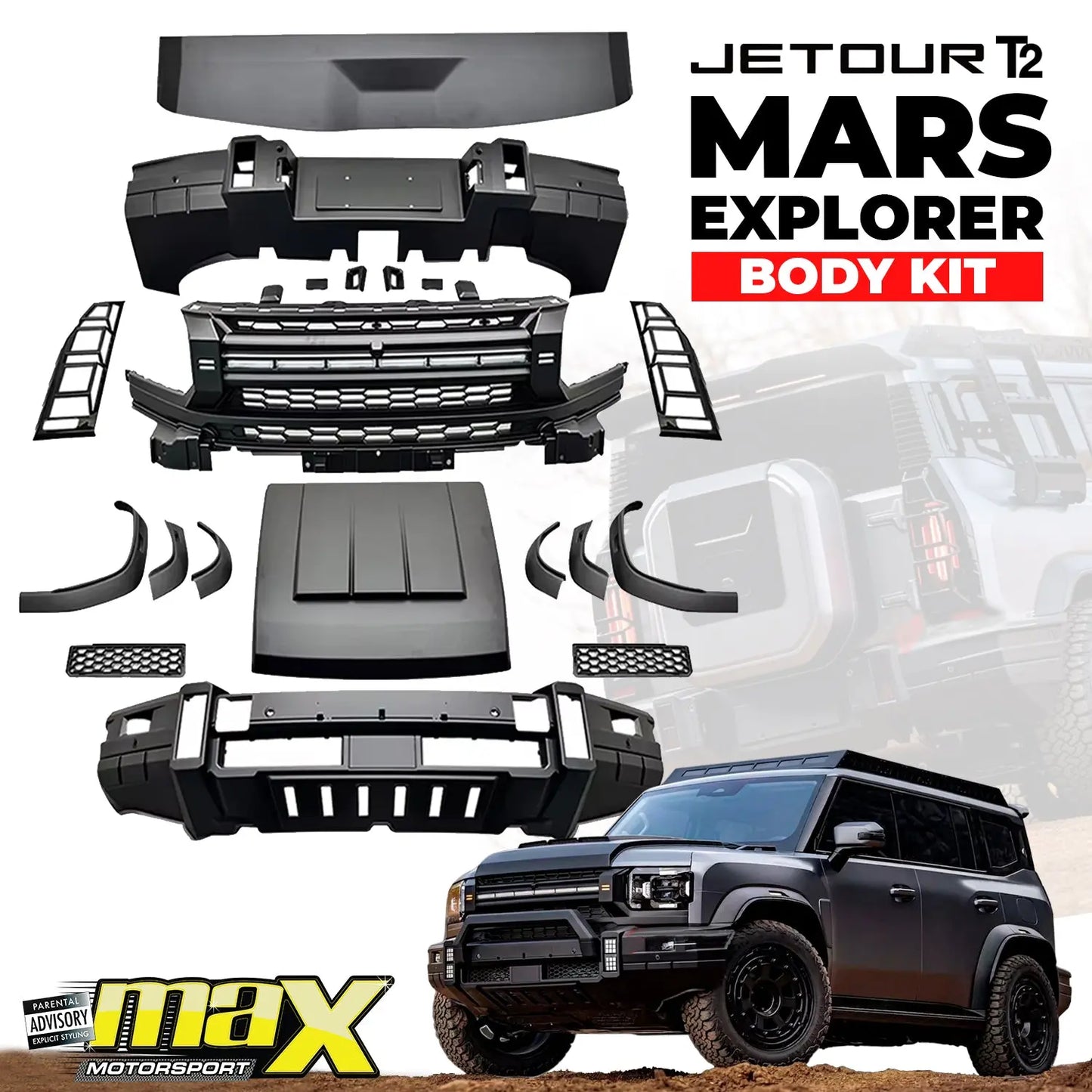 Jetour T2 (25-On) Mars Explorer Upgrade Body Kit Max Motorsport