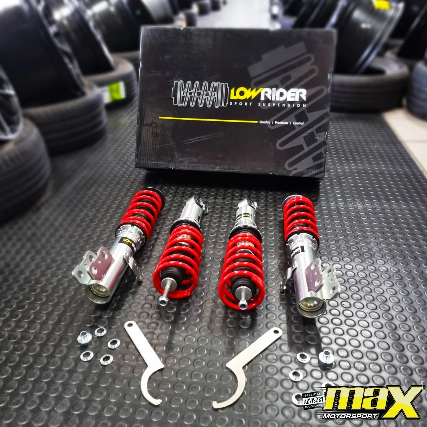 Lowrider Coilover Kit (Height Adjustable) - Toyota E12 Run-X Lowrider Sport Suspension