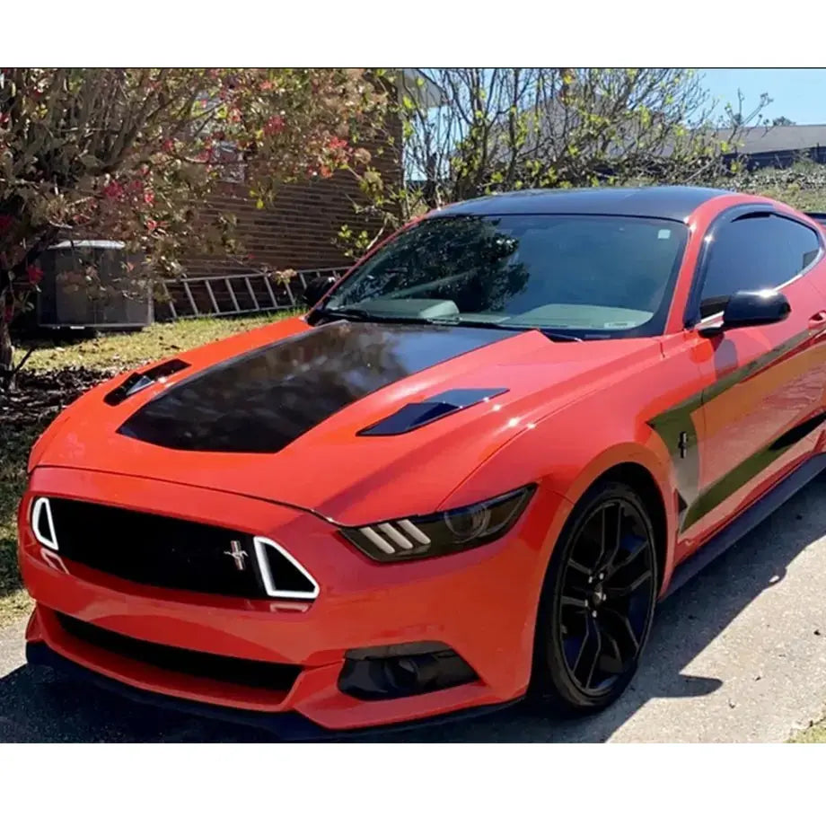 Mustang (15-17) GT Style Gloss Black Stick-On Bonnet Vents Max Motorsport