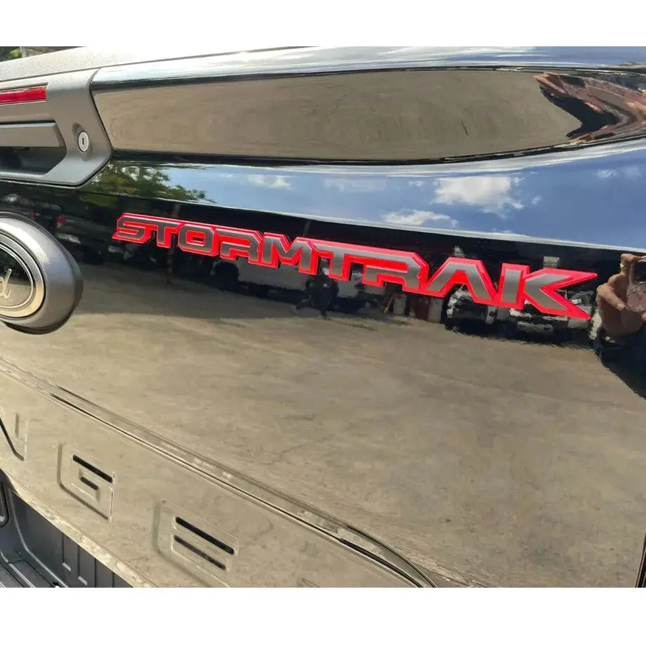 Stormtrak Lettering Badge - (White & Black) Max Motorsport