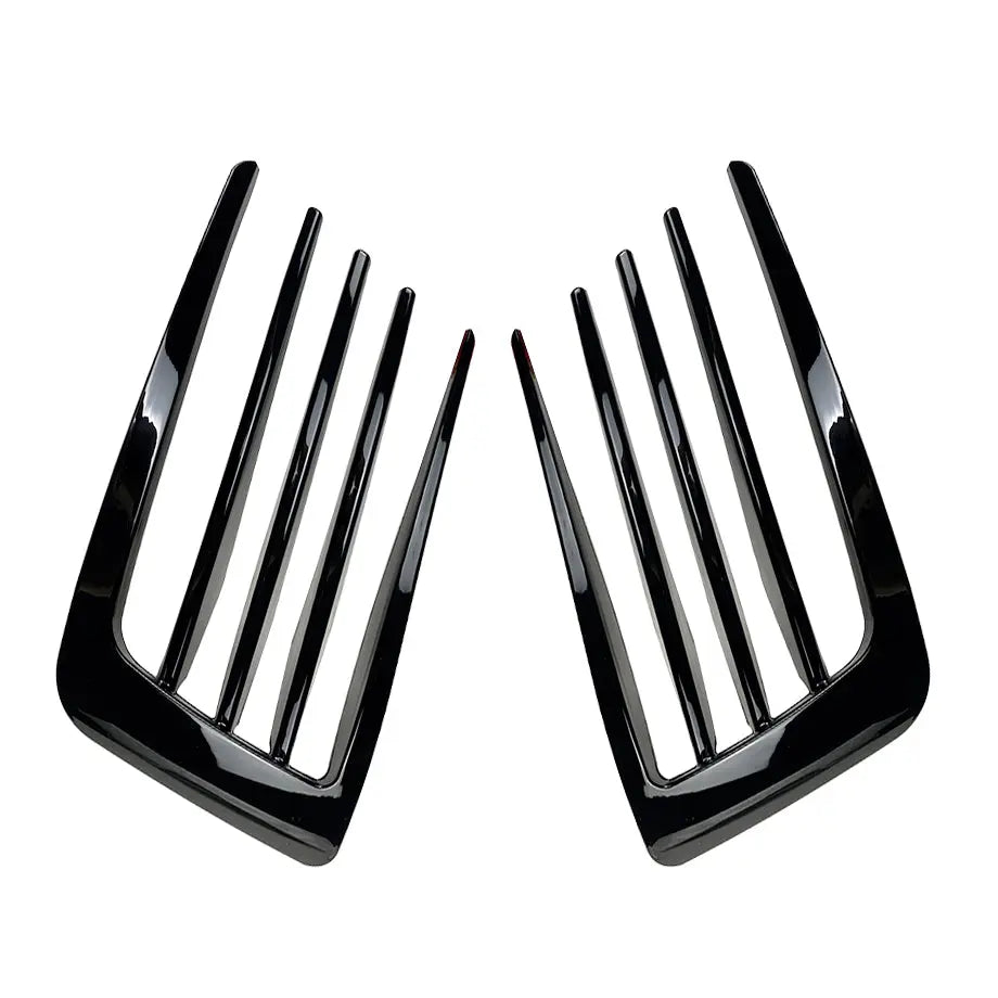 Suitable To Fit - VW Golf 7 GTI Gloss Black Front Bumper Fog Canards Max Motorsport