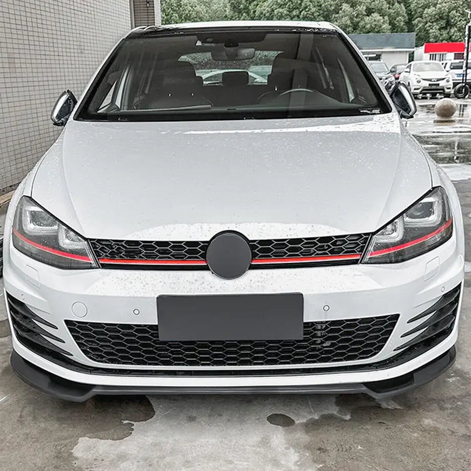 Suitable To Fit - VW Golf 7 GTI Gloss Black Kersher Style 3-Piece Front Spoiler maxmotorsports