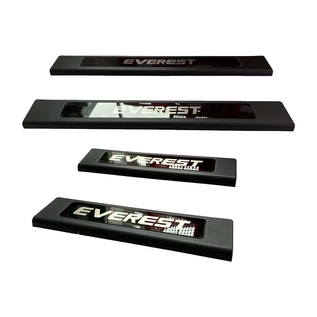 Suitable To Fit - Everest (15-On) Matte Black Door Sill With Logo Max Motorsport