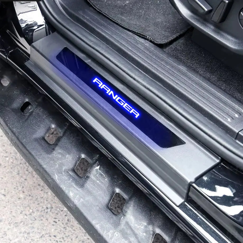 Suitable To Fit - Ranger Next Gen (22-On) LED Light Up Door Sill With Ranger Logo Max Motorsport