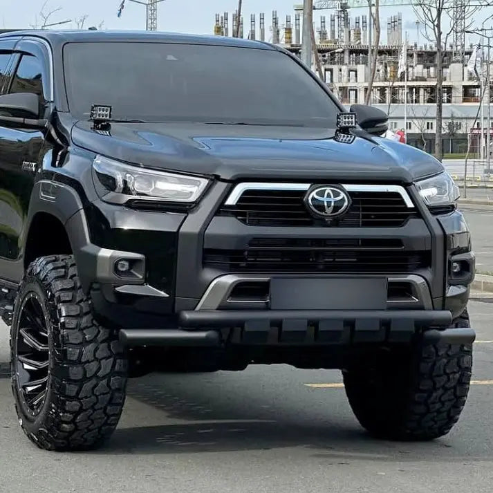 Suitable To Fit - Toyota Hilux Revo (19-On) Matte Black Lower Nudge Bar Max Motorsport