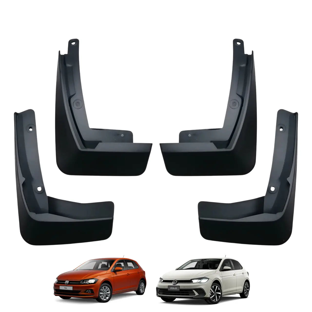 Suitable To Fit - VW Polo 8 / 9 TSI (18-On) Short Plastic Mud Flap (4pc) Max Motorsport