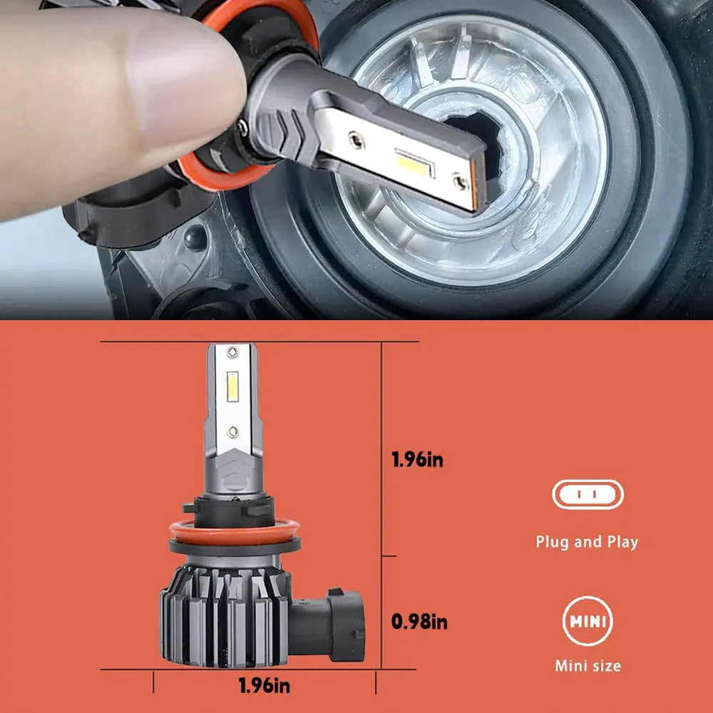 Super White LED Headlight Bulb Kit - 9012 Max Motorsport