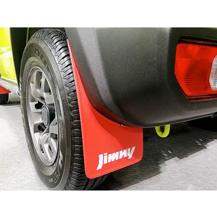 Suzuki Jimny (18-On) Plastic Red Mud Flaps With Logo (4-Piece) Max Motorsport