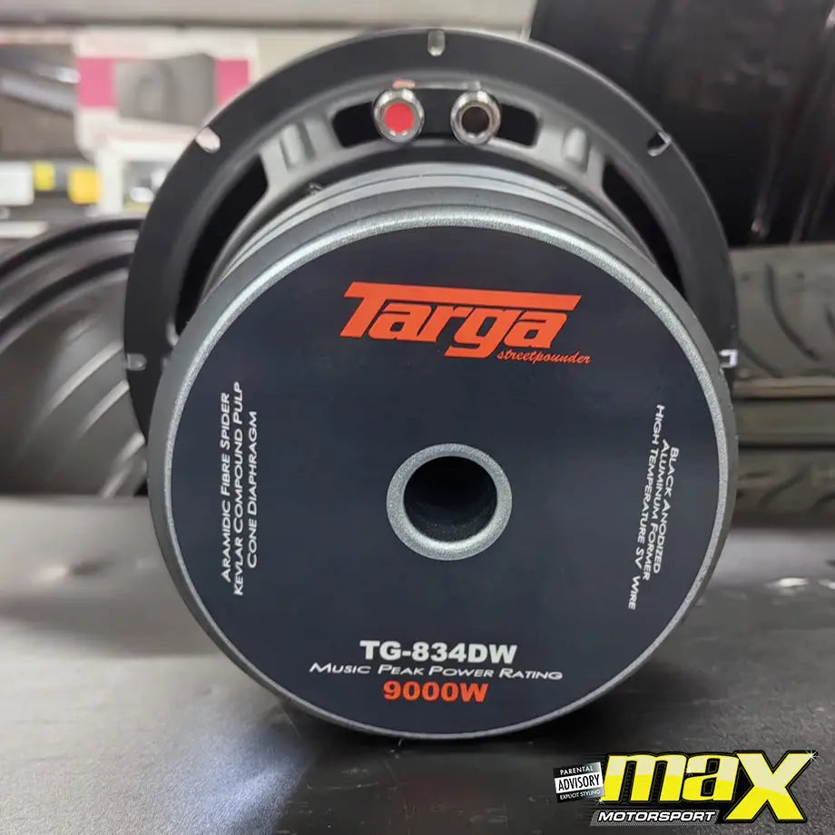 Targa TG-834DW 8 Inch Street Pounder Series DVC D4 Subwoofer (9000W) Targa