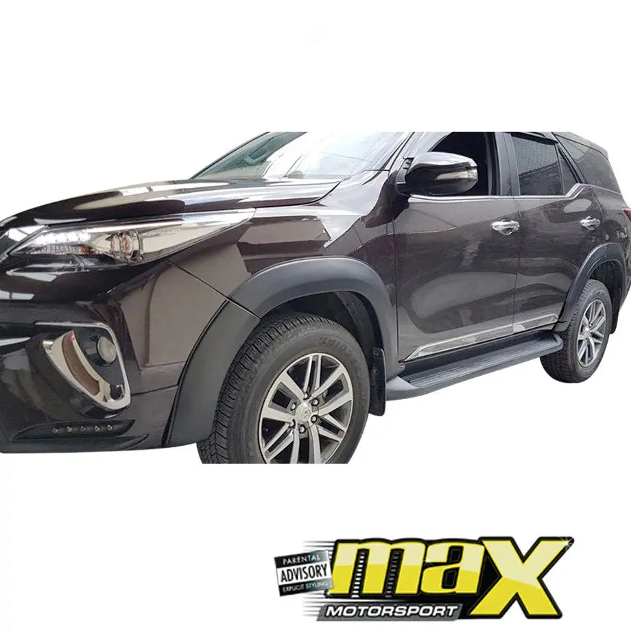 Toyota Fortuner (16-On) Matte Black Smooth Plastic Wheel Arch Kit maxmotorsports