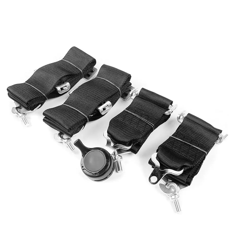 Universal 4-Point SFI Cerftified Racing Seat Harness (Black) Max Motorsport