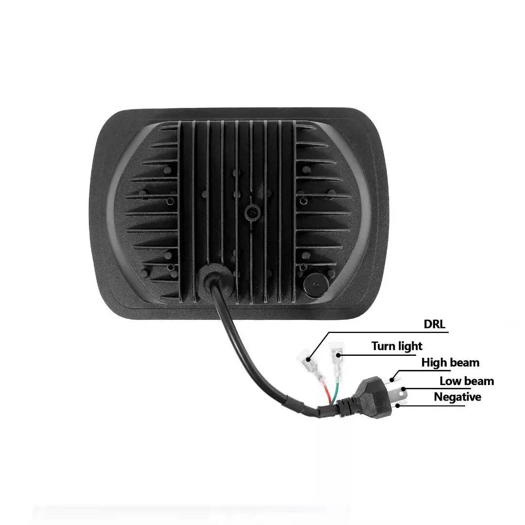 Universal 7 Inch Dual Function LED Projector Square Headlight Max Motorsport