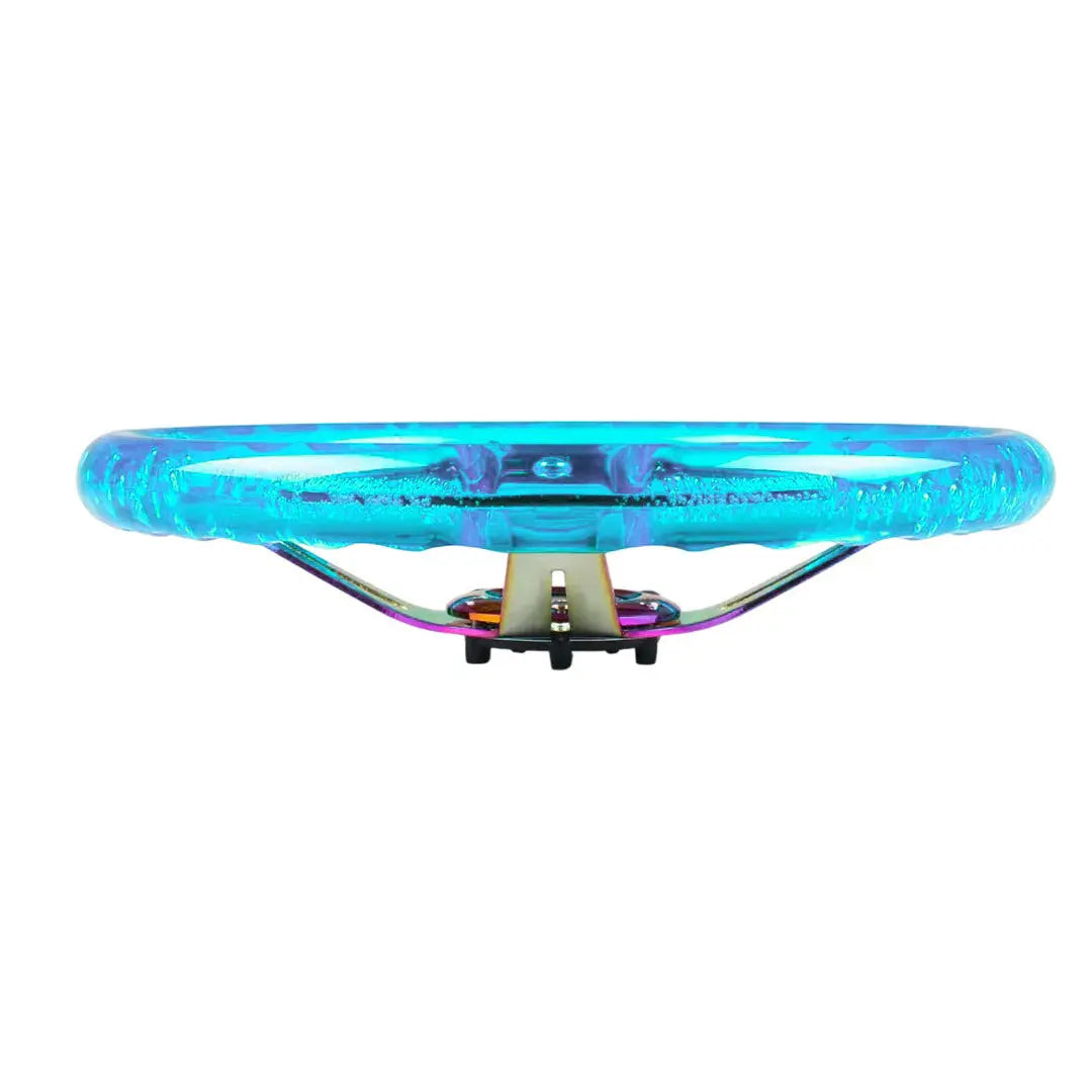 Universal Acrylic JDM Drift Style Racing Steering Wheel - Neo Chrome + Purple (350mm) Max Motorsport