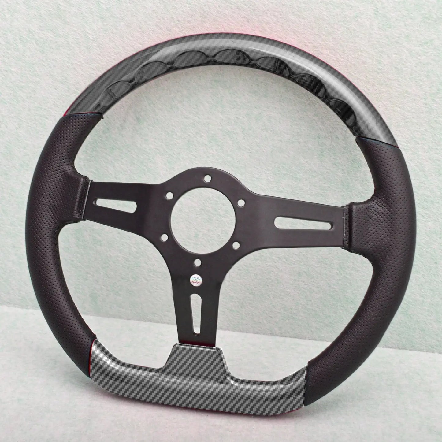 Universal Flat Bottom Drift Style Sports Steering Wheel (320mm) Max Motorsport