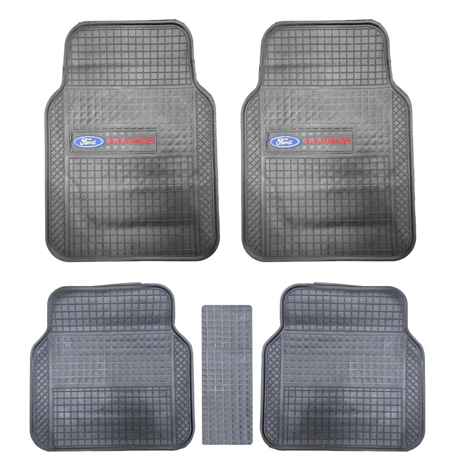 Universal Ford Ranger Non-Slip Rubber Floor Mats (5-Piece) Max Motorsport