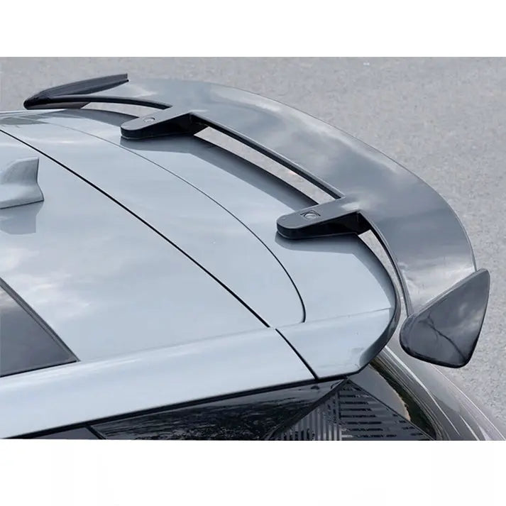 Universal GT-Style Gloss Black Hatchback Roof Spoiler With Brake Light Max Motorsport