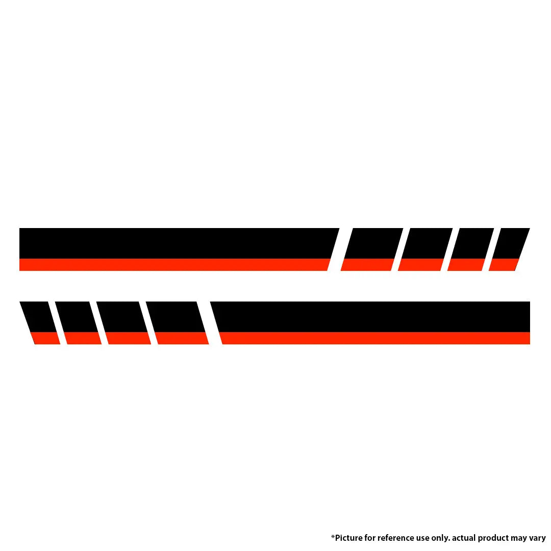 Universal VW Polo GTS Style Stripe Sticker Kit (Red & Black) Max Motorsport