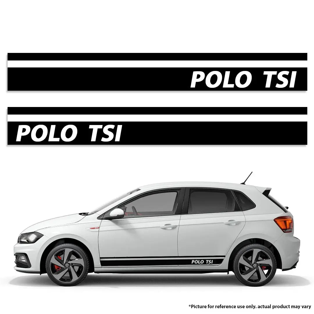 Universal VW Polo TSI Vinyl Stripe Sticker Kit Black Max Motorsport universal-vw-polo-tsi-vinyl-stripe-sticker-kit-black-max-motorsport