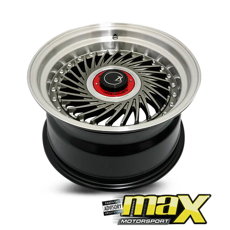 15 Inch Mag Wheel - MX1213 SevenK Twist Wheel (4x100 / 4x108 PCD) Max Motorsport