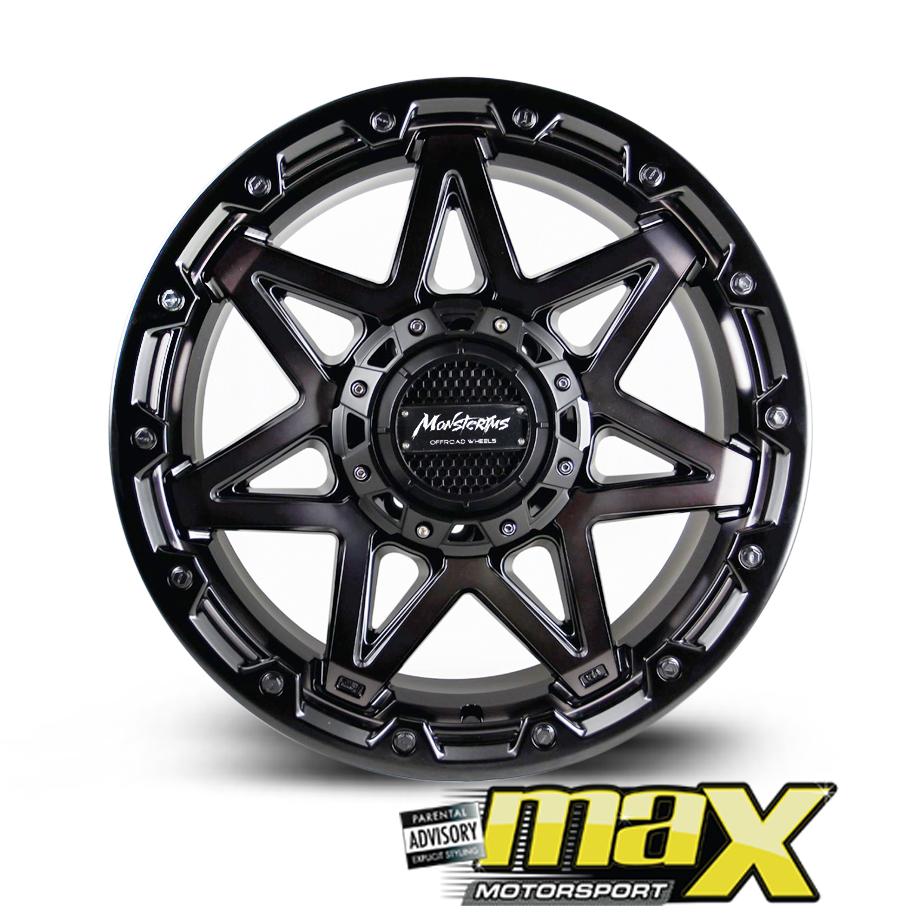 16 Inch Mag Wheel - MonsteRims Mor-9 Havoc Series MX1069B Bakkie Wheels (6x139.7 PCD) maxmotorsports