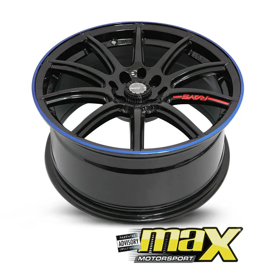 17 Inch Mag Wheel - MX115 Rays Style Wheels - (4x100/114.3 PCD) maxmotorsports