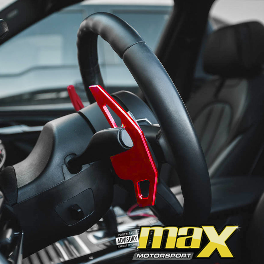 BM F30 Red Aluminium Paddle Shift Extensions