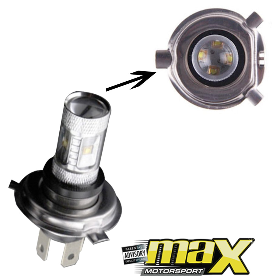 H4 LED DRL Bulb With Projector Lens