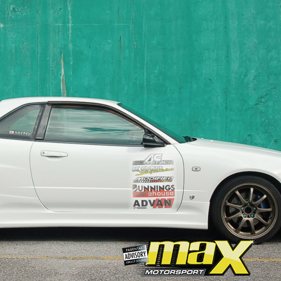 Universal 10-Piece JDM Racing Door Sticker Kit
