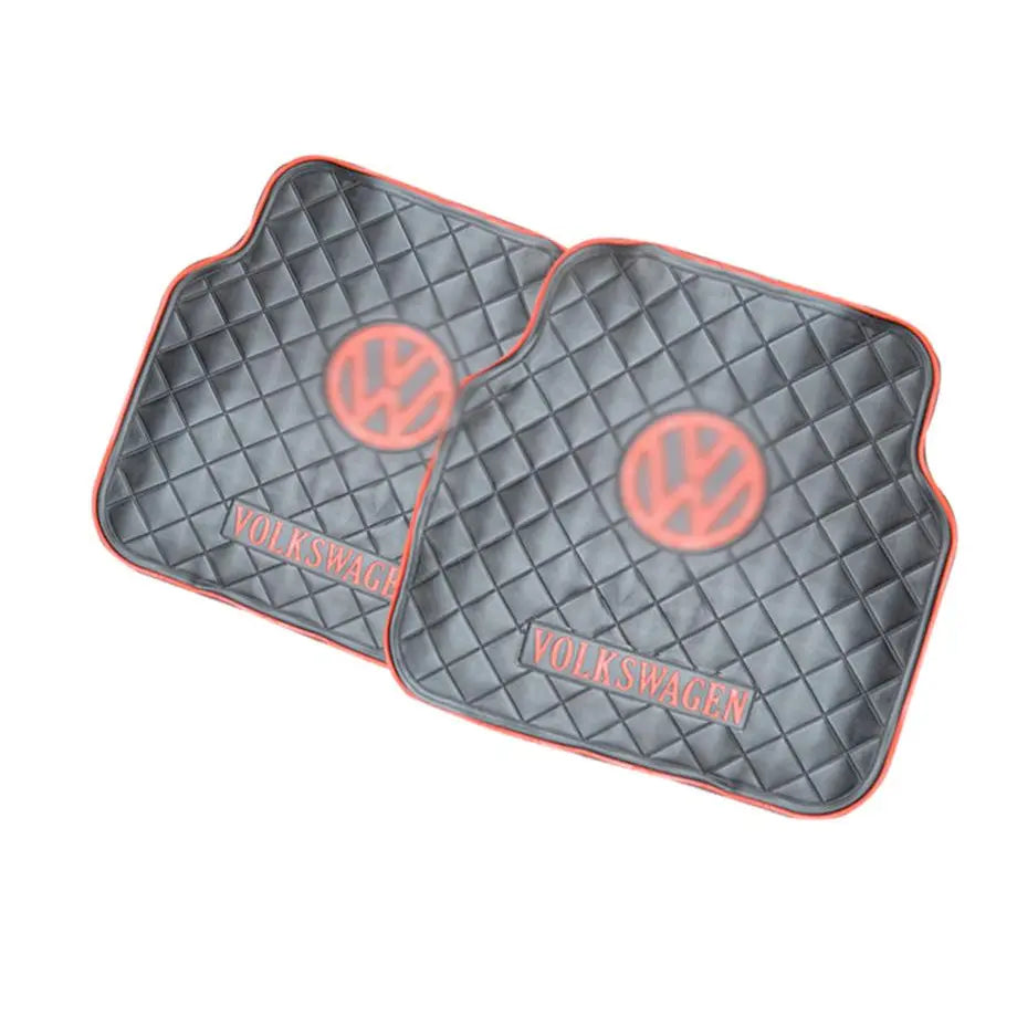 4-Piece VW Branded Rubber Car Mats (Red) maxmotorsports