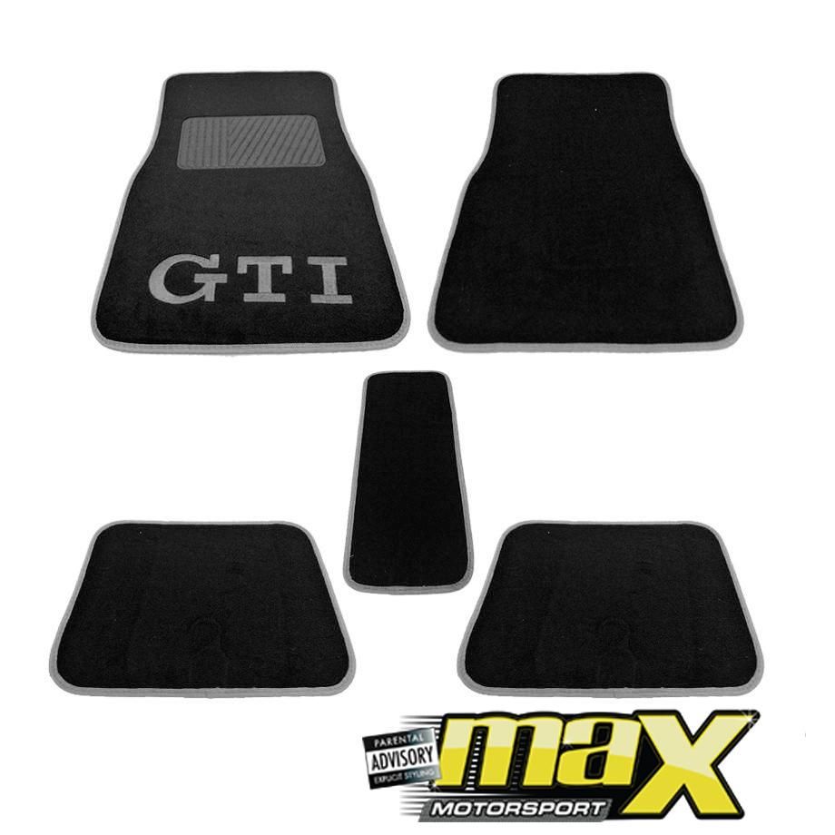 5 Piece GTI Racing Car Mats (Grey) Max Motorsport