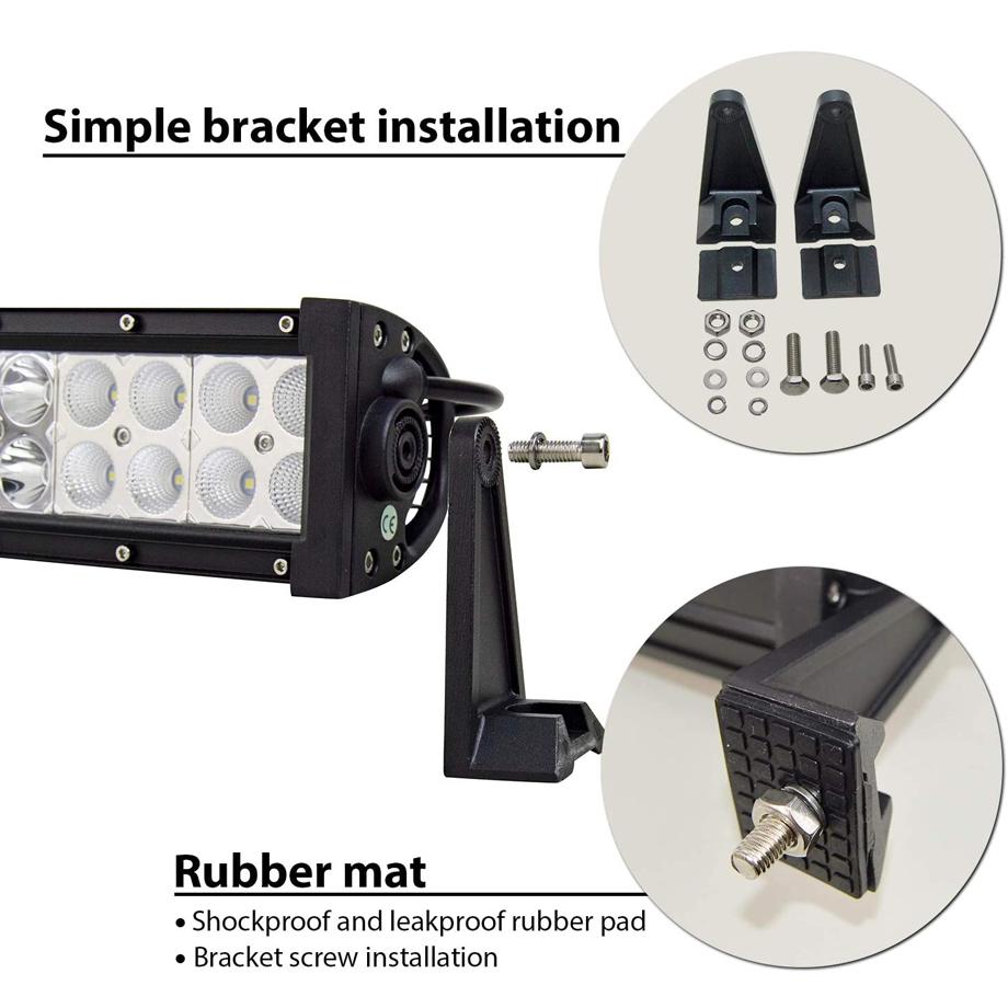 52" 100 LED Spotlight Curved Bar Light (300W) maxmotorsports