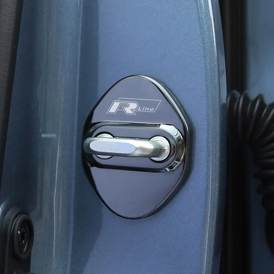 Aluminium Door Lock Covers R Line (Gunmetal) Max Motorsport
