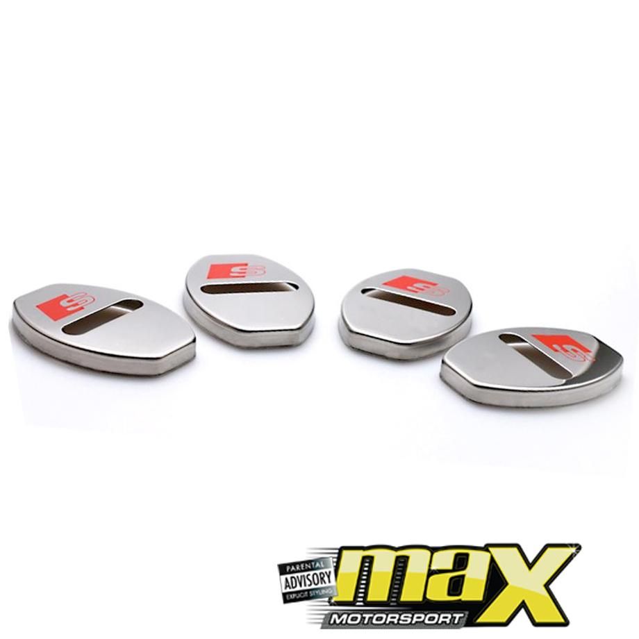 Aluminium Door Lock Covers - S-Line (Silver) Max Motorsport